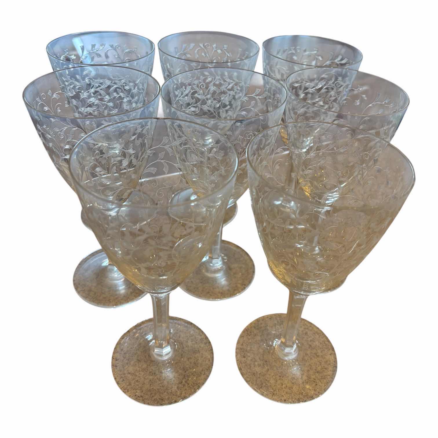 Photo 1 of VINTAGE CRYSTAL WINE GOBLETS (8) $80