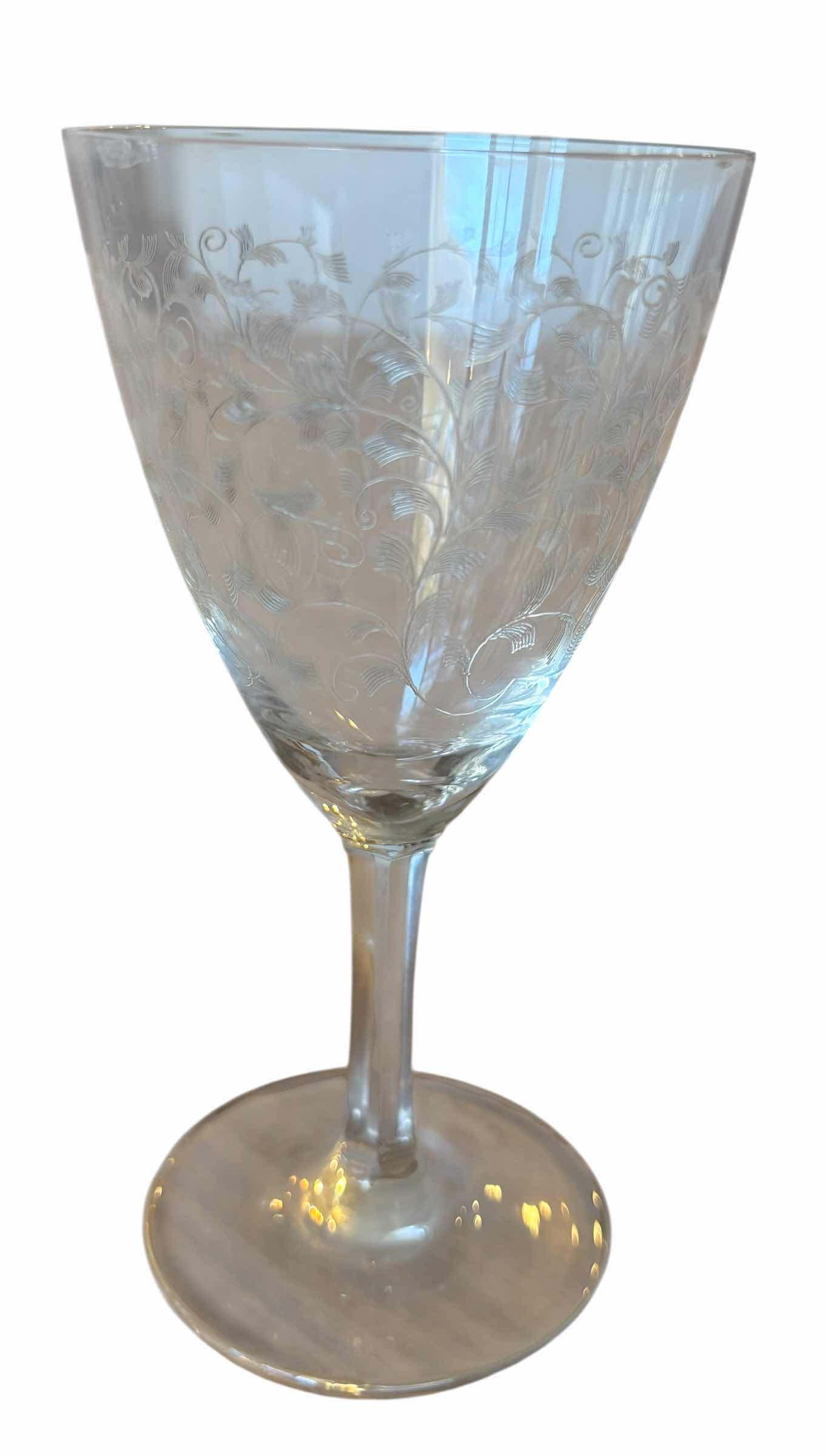 Photo 1 of VINTAGE CRYSTAL WINE GLASSES (5) $60