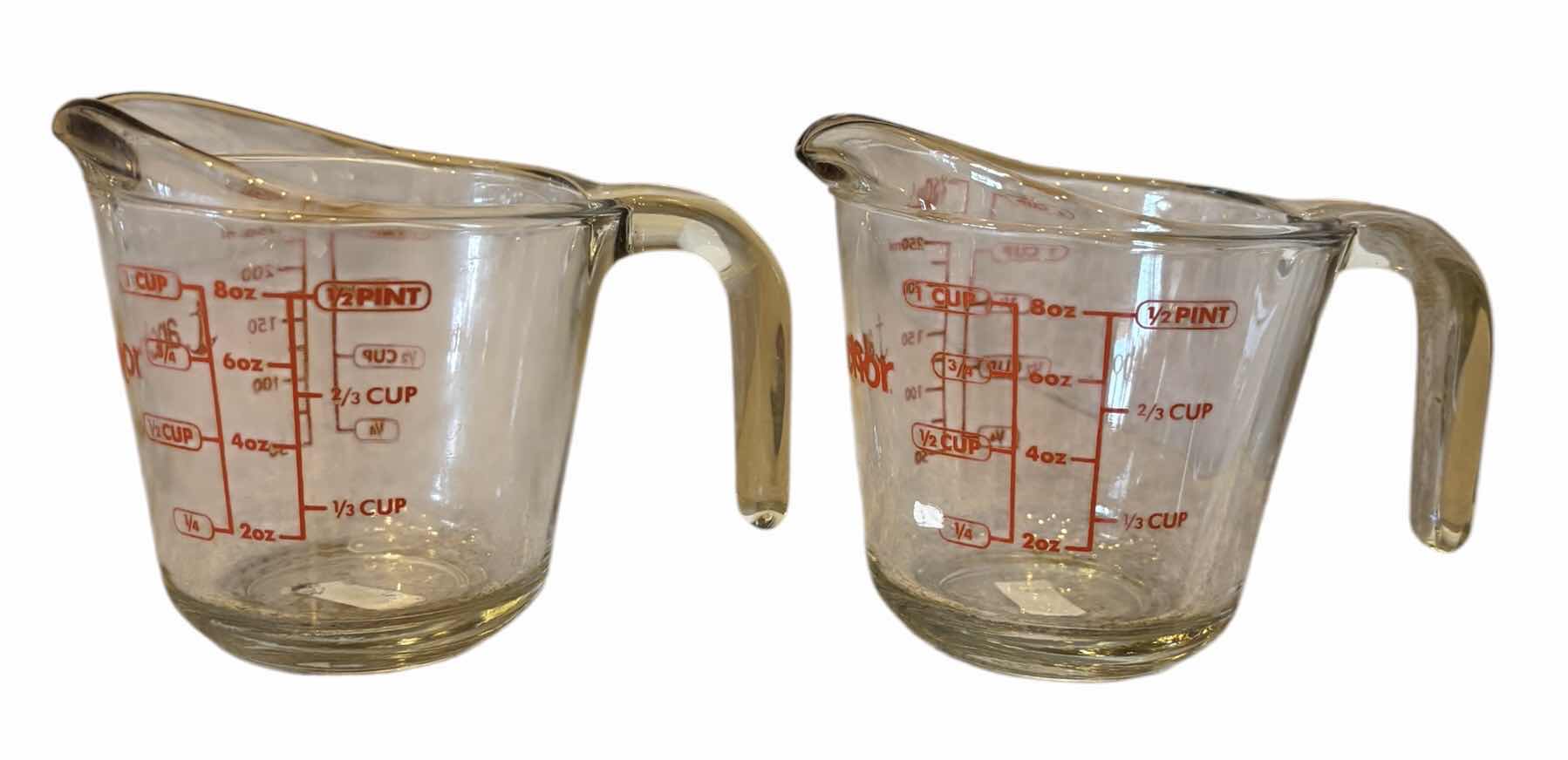 Photo 1 of VINTAGE ANCHOR HOCKING GLASS MEASURING CUPS (4)