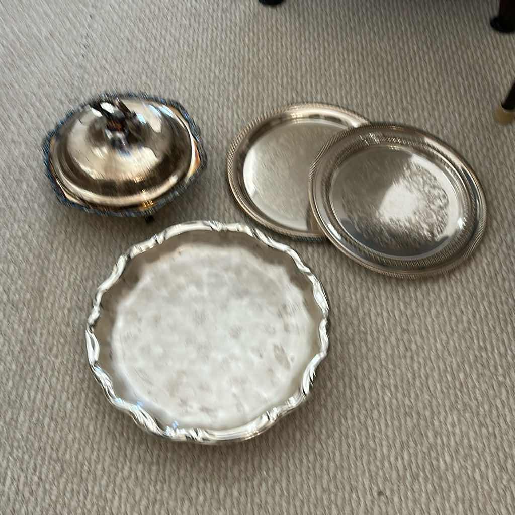 Photo 1 of 4- SILVERPLATED SERVICE ITEMS