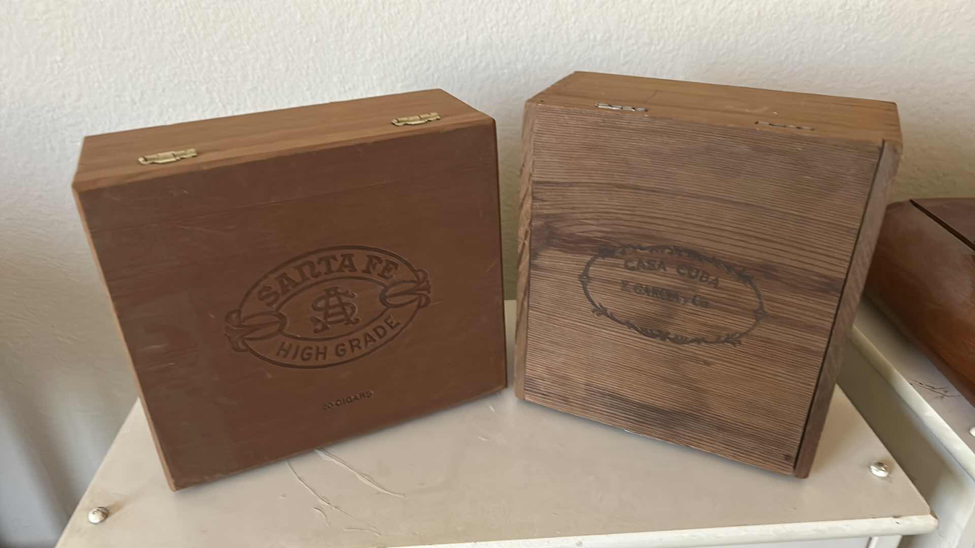 Photo 1 of 4- VINTAGE WOODEN CIGAR BOXES FROM ASTRAL TE AMO