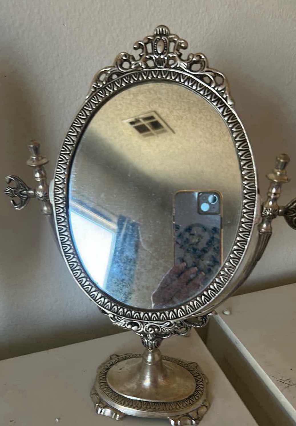 Photo 1 of 4- VINTAGE STYLE TABLETOP VANITY MIRRORS