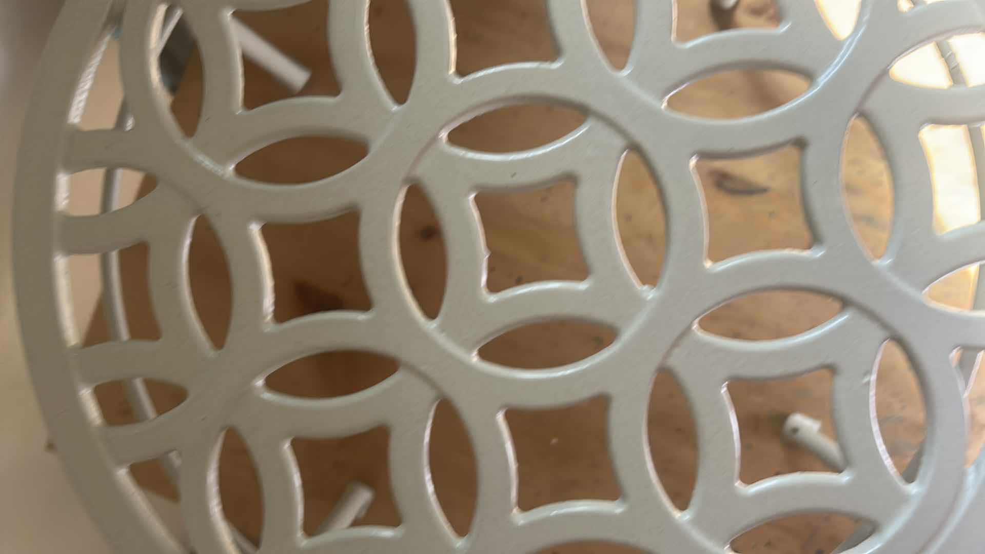 Photo 1 of CREAM INDOOR/OUTDOOR 12" ROUND STEEL PLANT STAND H 9"