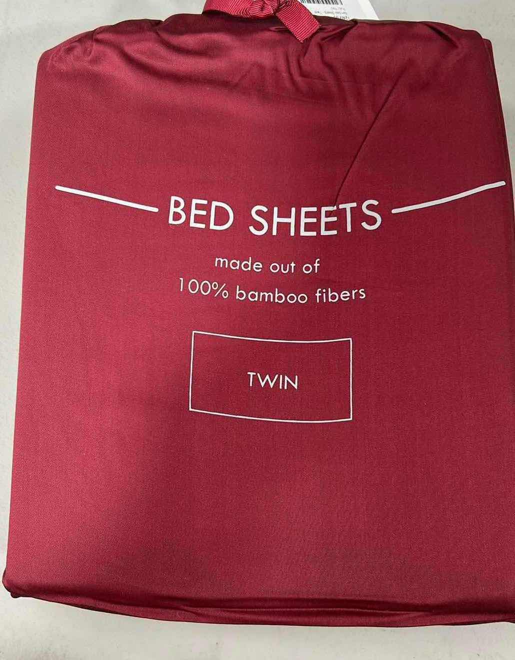 Photo 1 of BAMBOO IS BETTER RUBY RED 100% BAMBOO FIBERS TWIN BED SHEET SET