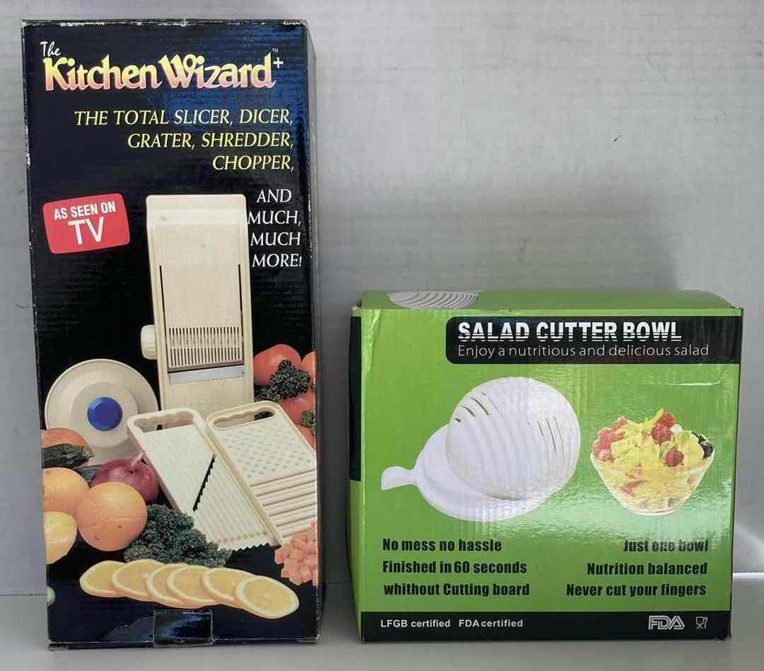 Photo 1 of THE KITCHEN WIZARD SLICER & SALAD CUTTER BOWL