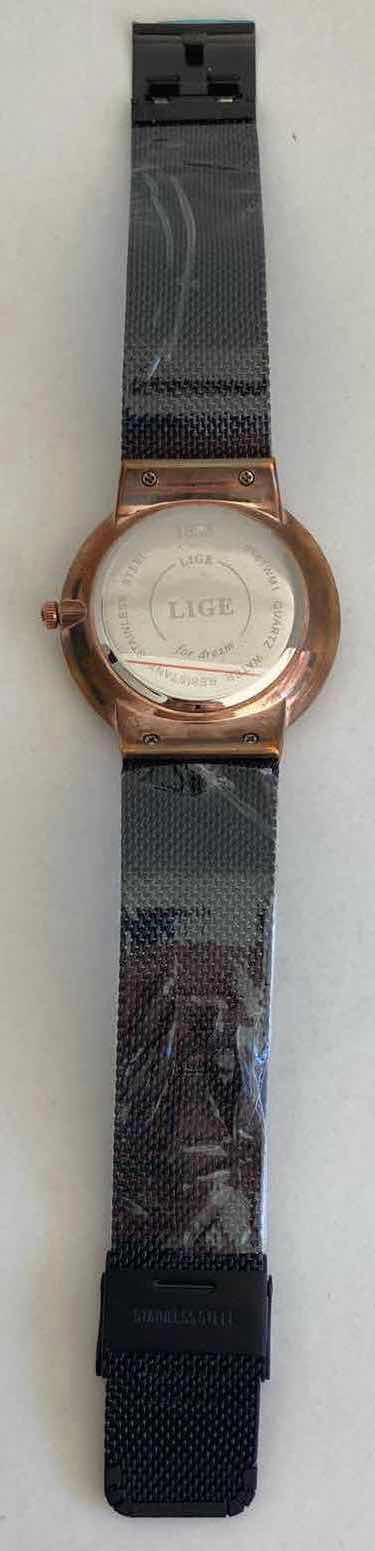 Photo 3 of LIGE GOLD & BLACK TONE STAINLESS STEEL MENS WATCH