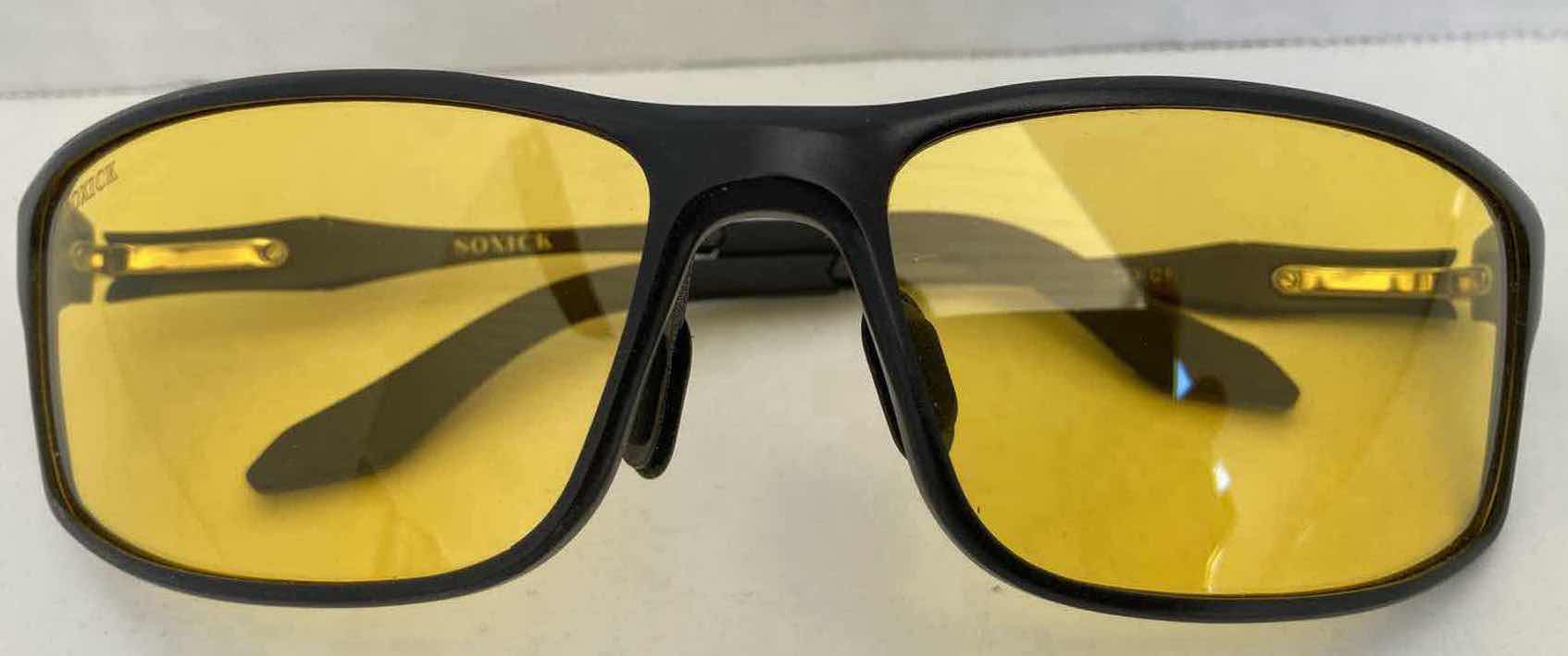 Photo 1 of SOXICK ANTI-GLARE POLARIZED YELLOW NIGHT DRIVING GLASSES FOR MEN W BLACK FRAME