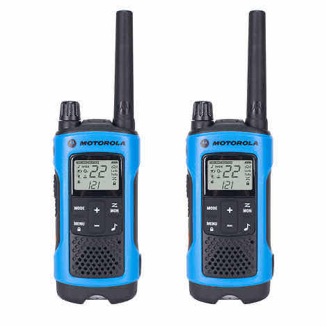 Photo 1 of MOTOROLA SOLUTIONS PORTABLE RECHARGEABLE FRS, EMERGENCY PREPAREDNESS BLUE & BLACK TWO WAY RADIOS