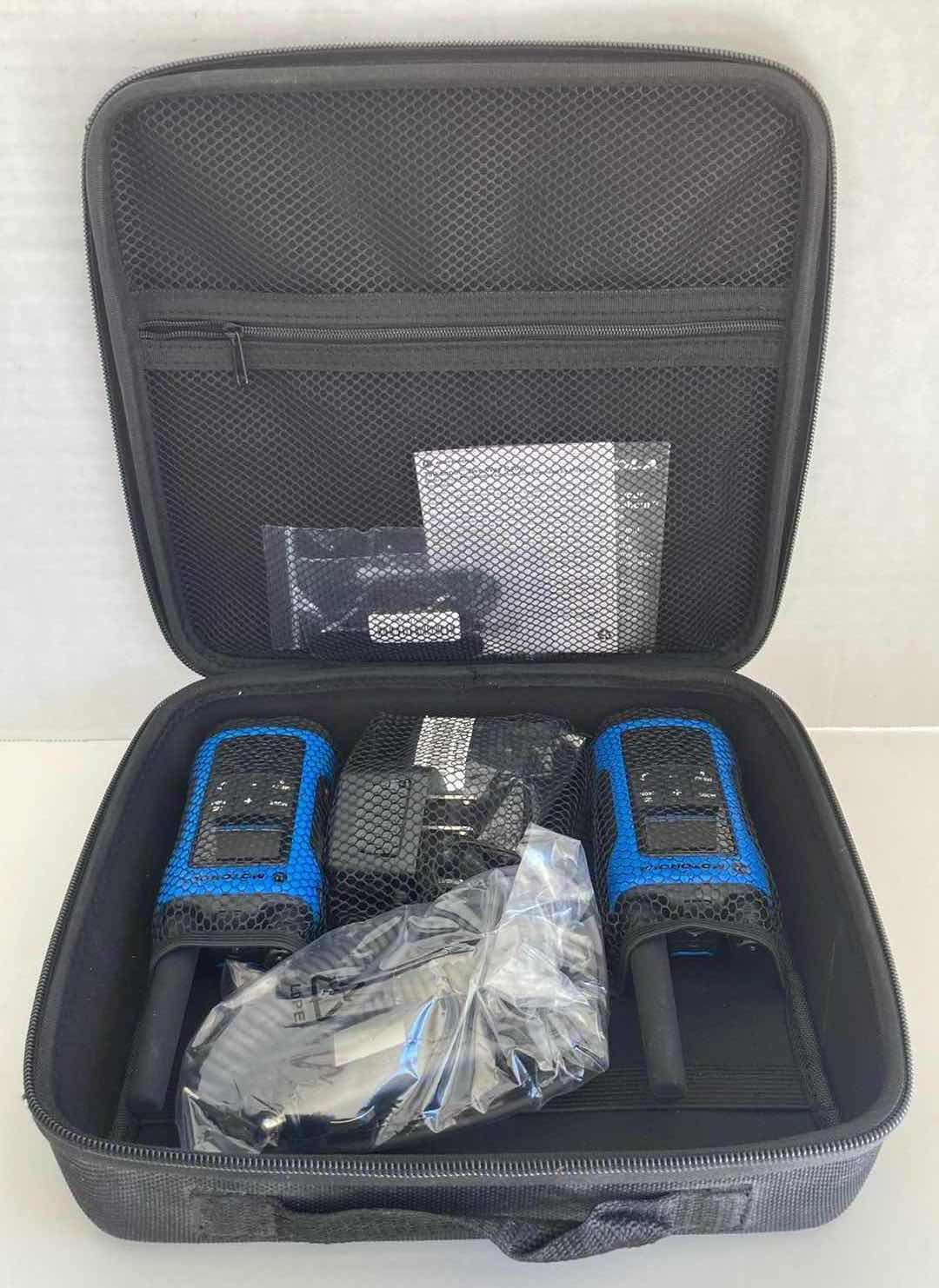 Photo 3 of MOTOROLA SOLUTIONS PORTABLE RECHARGEABLE FRS, EMERGENCY PREPAREDNESS BLUE & BLACK TWO WAY RADIOS