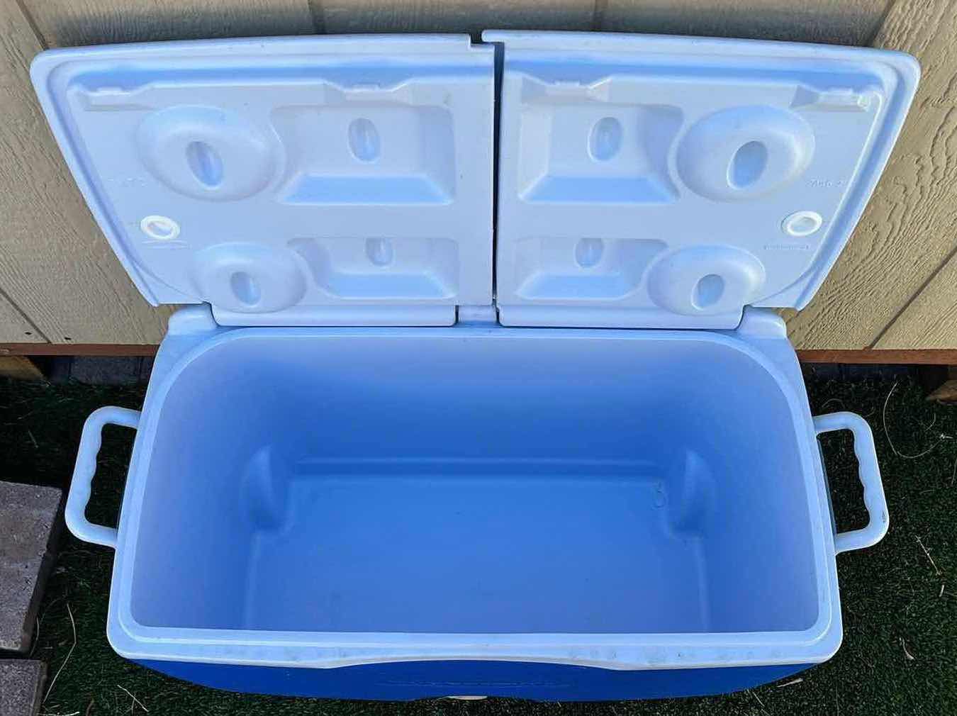 Photo 4 of RUBBERMAID ROLLING COOLER ICE CHEST 30” X 15.5” H19”