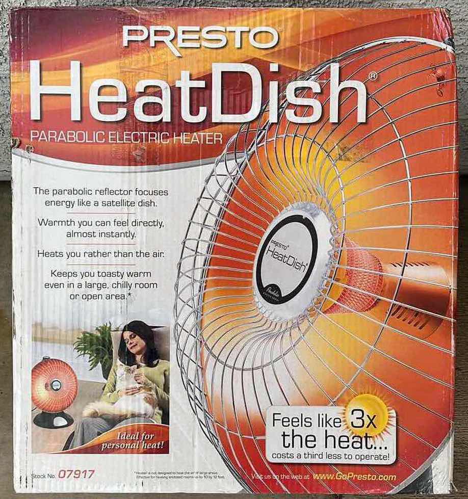 Photo 1 of PRESTO HEAT DISH PARABOLIC ELECTRIC HEATER MODEL 07917