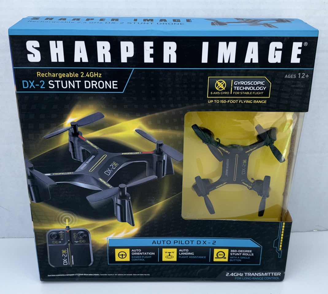 Photo 1 of NEW SHARPER IMAGE DX-2 STUNT DRONE, RECHARGEABLE 2.4GHz