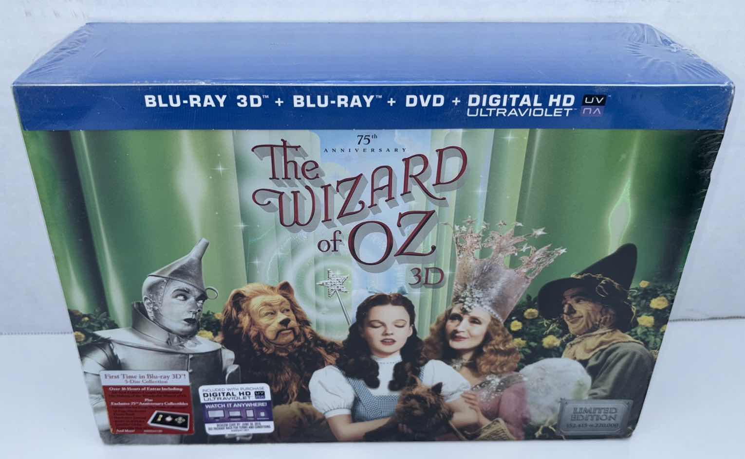 Photo 1 of NEW 75TH ANNIVERSARY THE WIZARD OF OZ BLU-RAY 3D LIMITED EDITION 5-DISC COLLECTION BOX SET (152,415 OF 220,000)