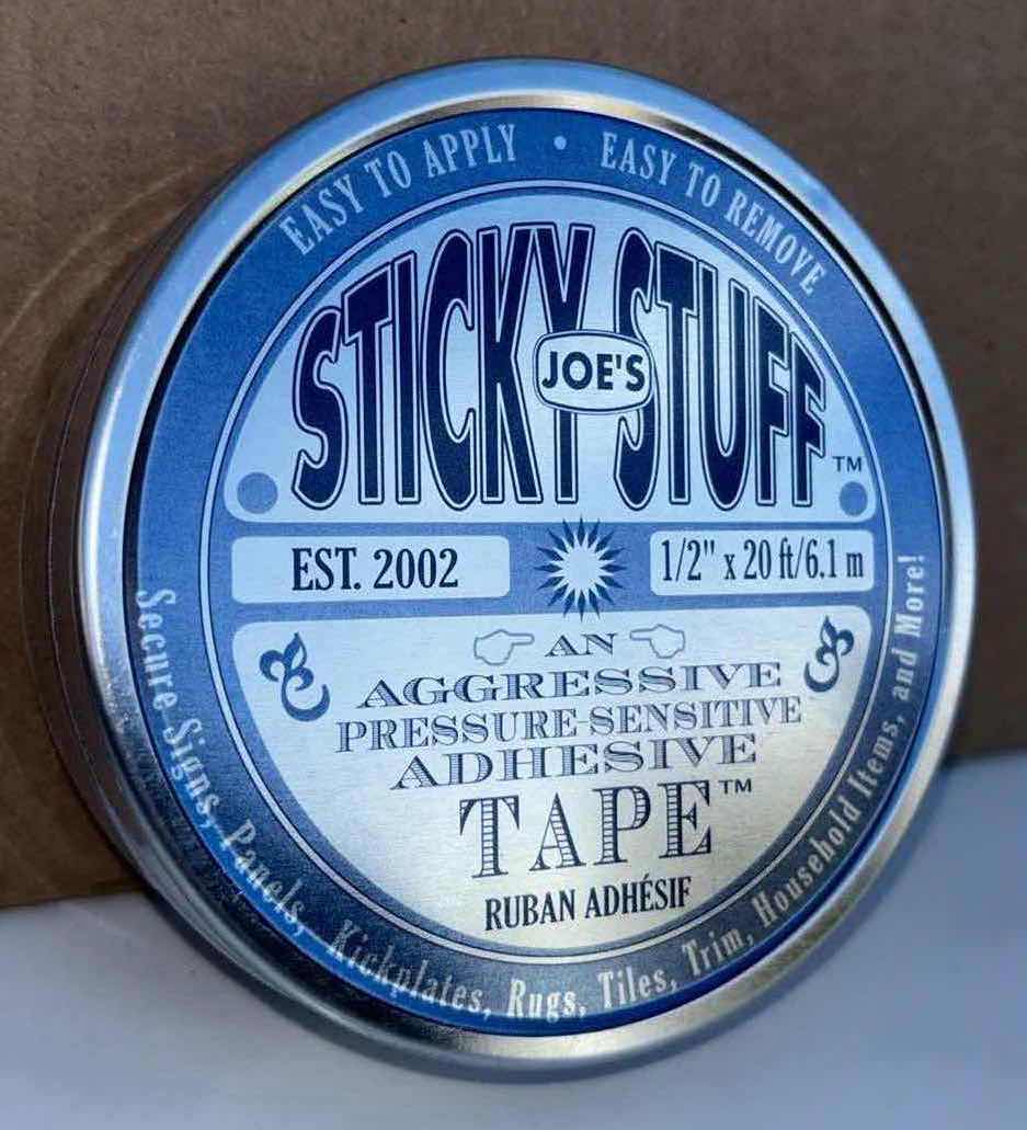 Photo 2 of NEW JOE’S STICKY STUFF 1/2” x 20’ AGRESSIVE PRESSURE-SENSITIVE ADHESIVE TAPE