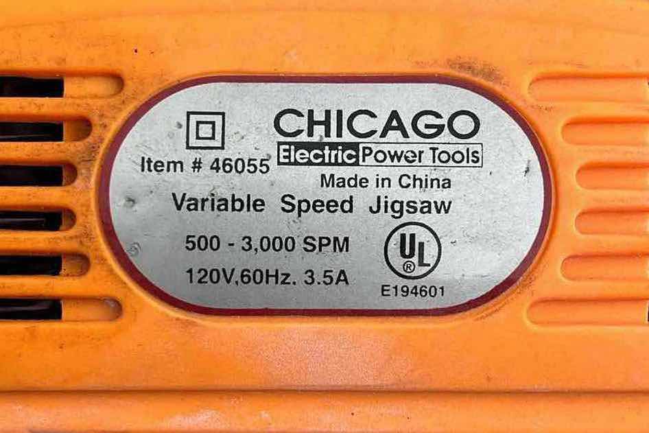 Photo 5 of CHICAGO ELECTRIC VARIABLE SPEED JIGSAW 46055