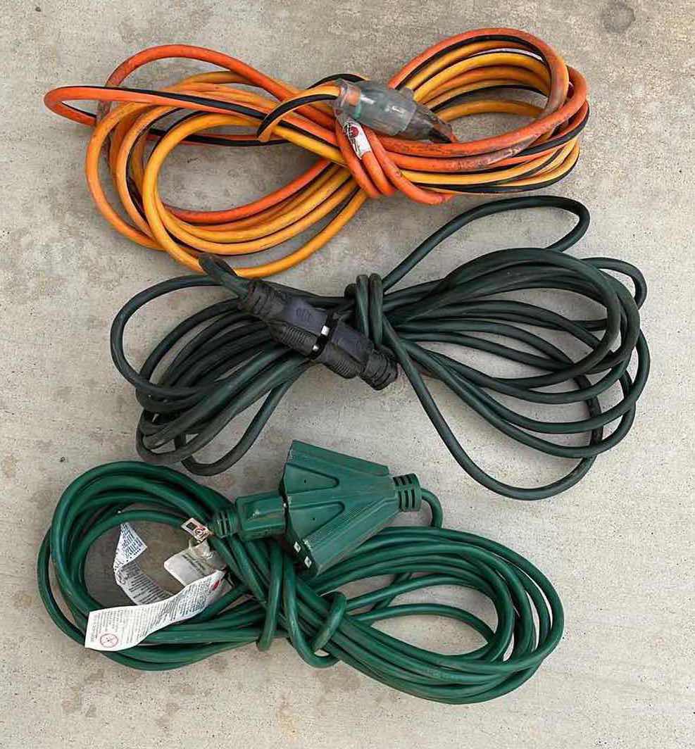 Photo 1 of EXTENSION CORDS-VARIOUS SIZES (3)