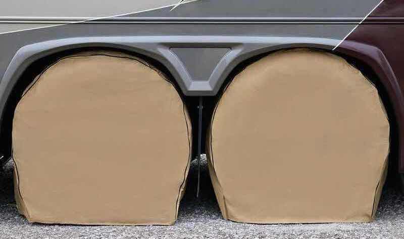 Photo 1 of NEW ELEMENTS SUN & HEAT PROTECTION BEIGE TIRE COVERS 4PK (TIRE SIZE 27”-29”)