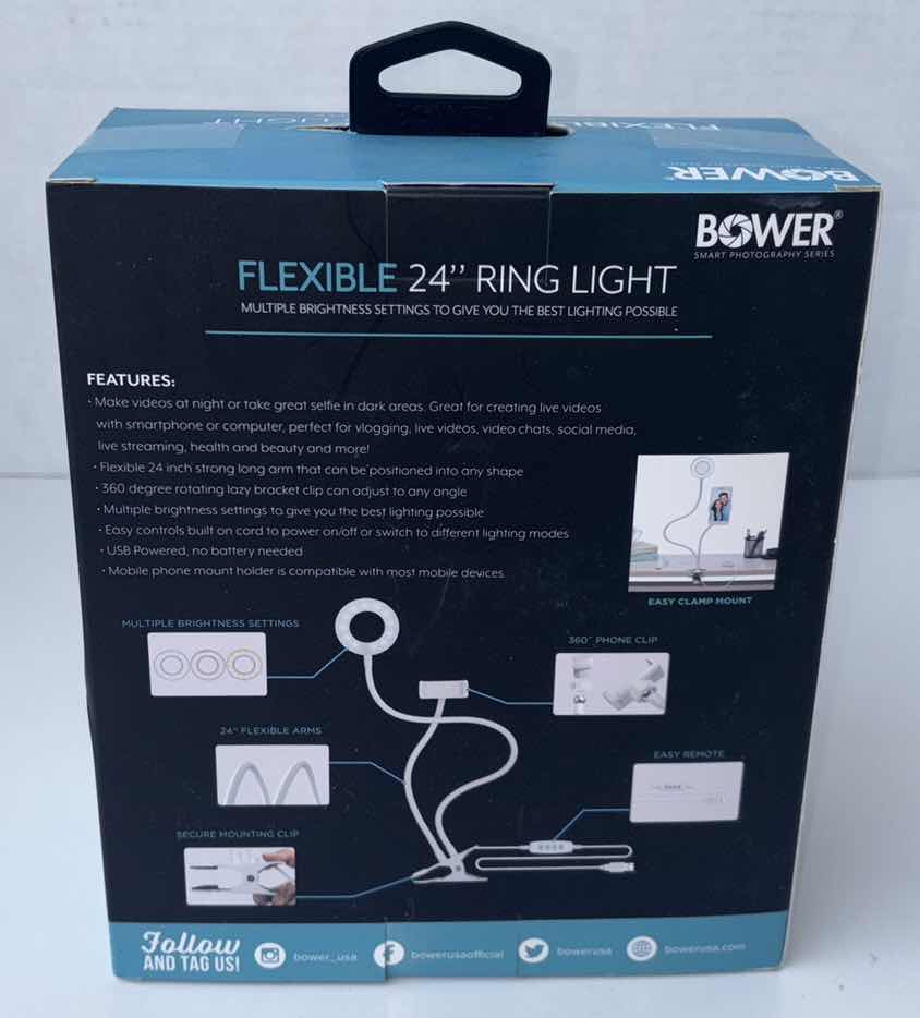 Photo 4 of NEW BOWER SMART PHOTOGRAPHY SERIES FLEXIBLE 24” RING LIGHT (WA-FL24)