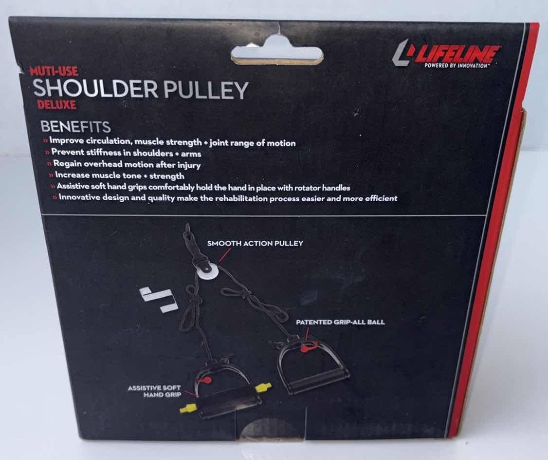 Photo 2 of NEW LIFELINE MULTI-USE SHOULDER PULLEY DELUXE & SPORTS RESISTANCE HAND GRIP