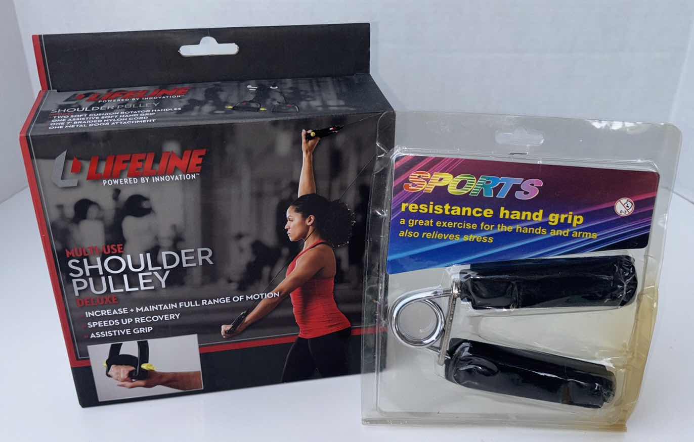 Photo 1 of NEW LIFELINE MULTI-USE SHOULDER PULLEY DELUXE & SPORTS RESISTANCE HAND GRIP