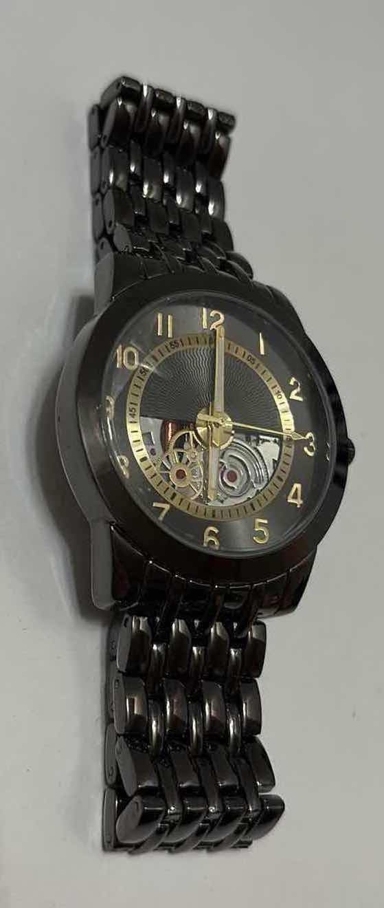 Photo 2 of NEW FMD MENS GRAY/BLACK SKELETON DIAL QUARTZ ANALOG WATCH (FMDPU009)