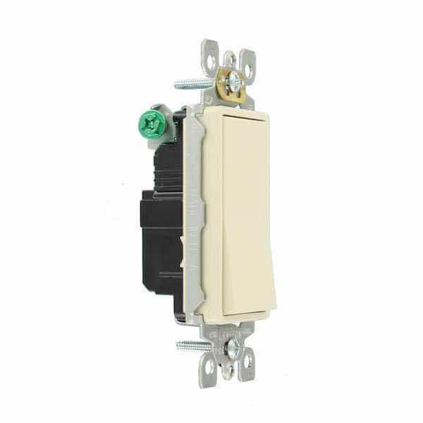 Photo 2 of NEW LEVITON DECORA 15A LIGHT ALMOND AC QUIET SWITCH (SET OF 4)