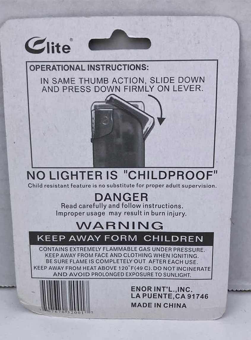 Photo 2 of NEW ELITE ELECTRONIC SLIDE LIGHTER (9 PACKS OF 3)