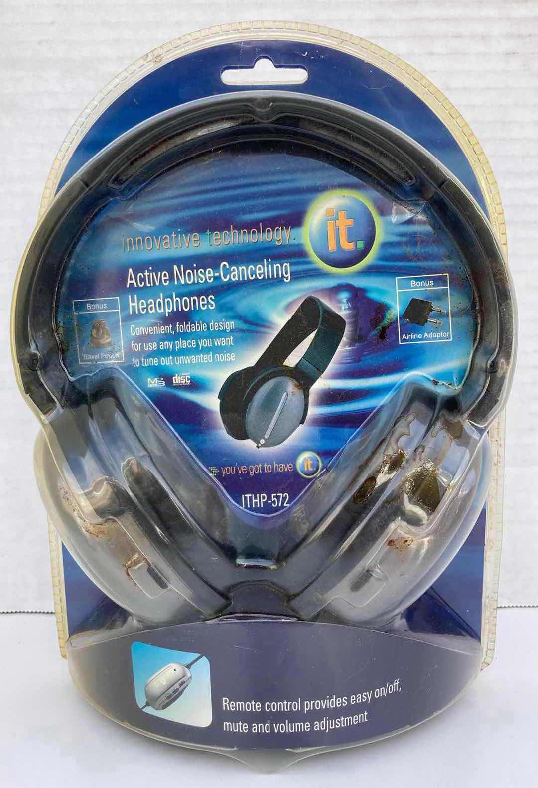 Photo 1 of INNOVATIVE TECHNOLOGY ACTIVE NOISE CANCELING HEADPHONES REMOTE CONTROL MODEL ITHP-572