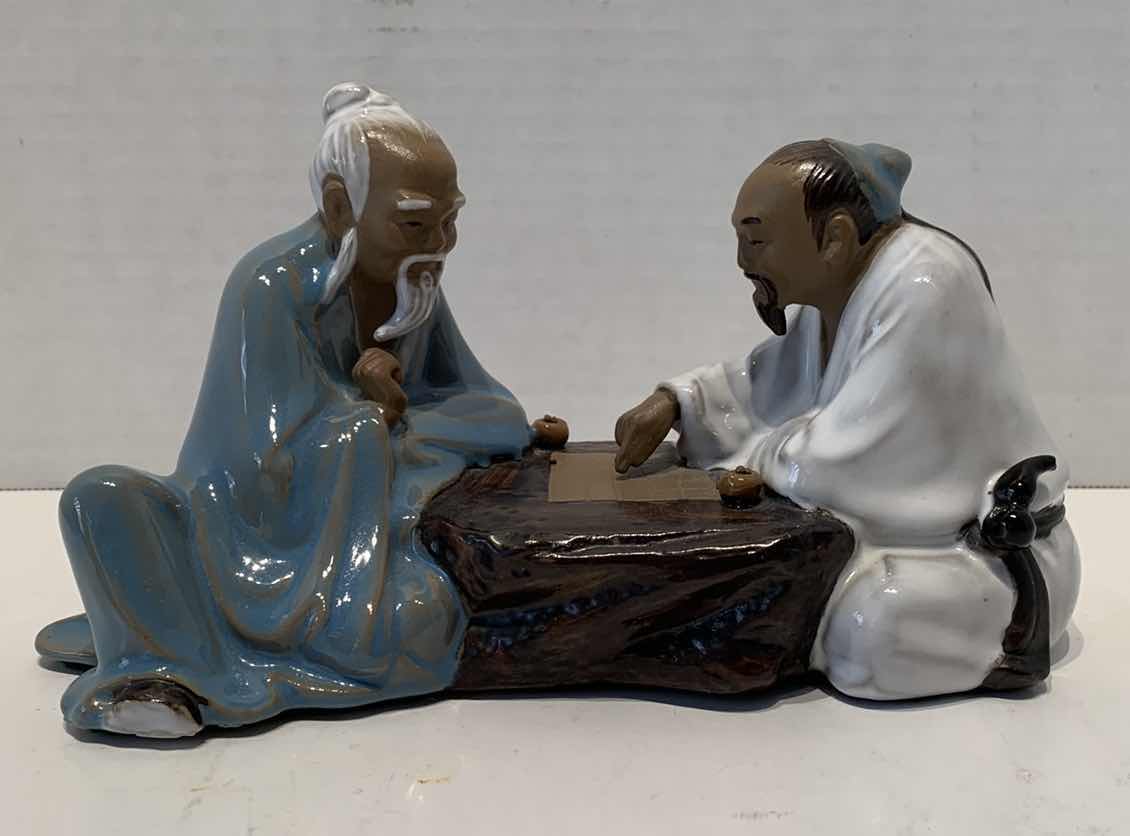 Photo 1 of VINTAGE CERAMIC ASIAN INSPIRED CHESS 9” X 6”