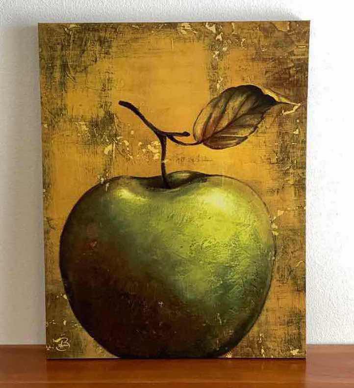 Photo 1 of APPLE INSPIRED CANVAS PRINT ARTIST SIGNED 
22” X 28”