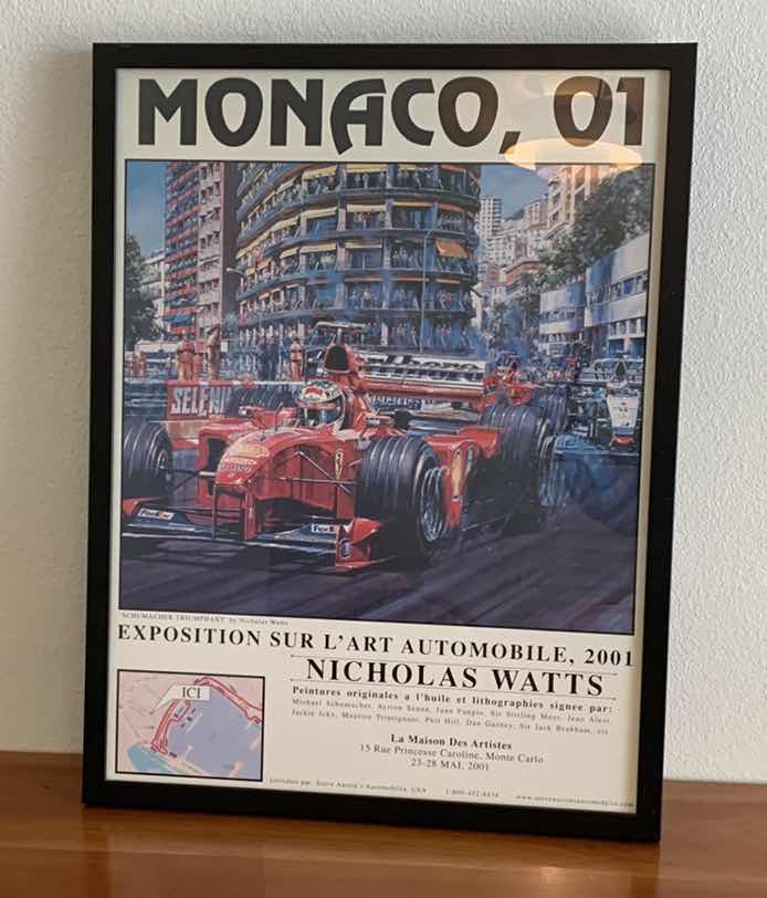 Photo 1 of NICHOLAS WATTS MONACO, F1 CAR RACING 01 PRINT 
19” X 25”