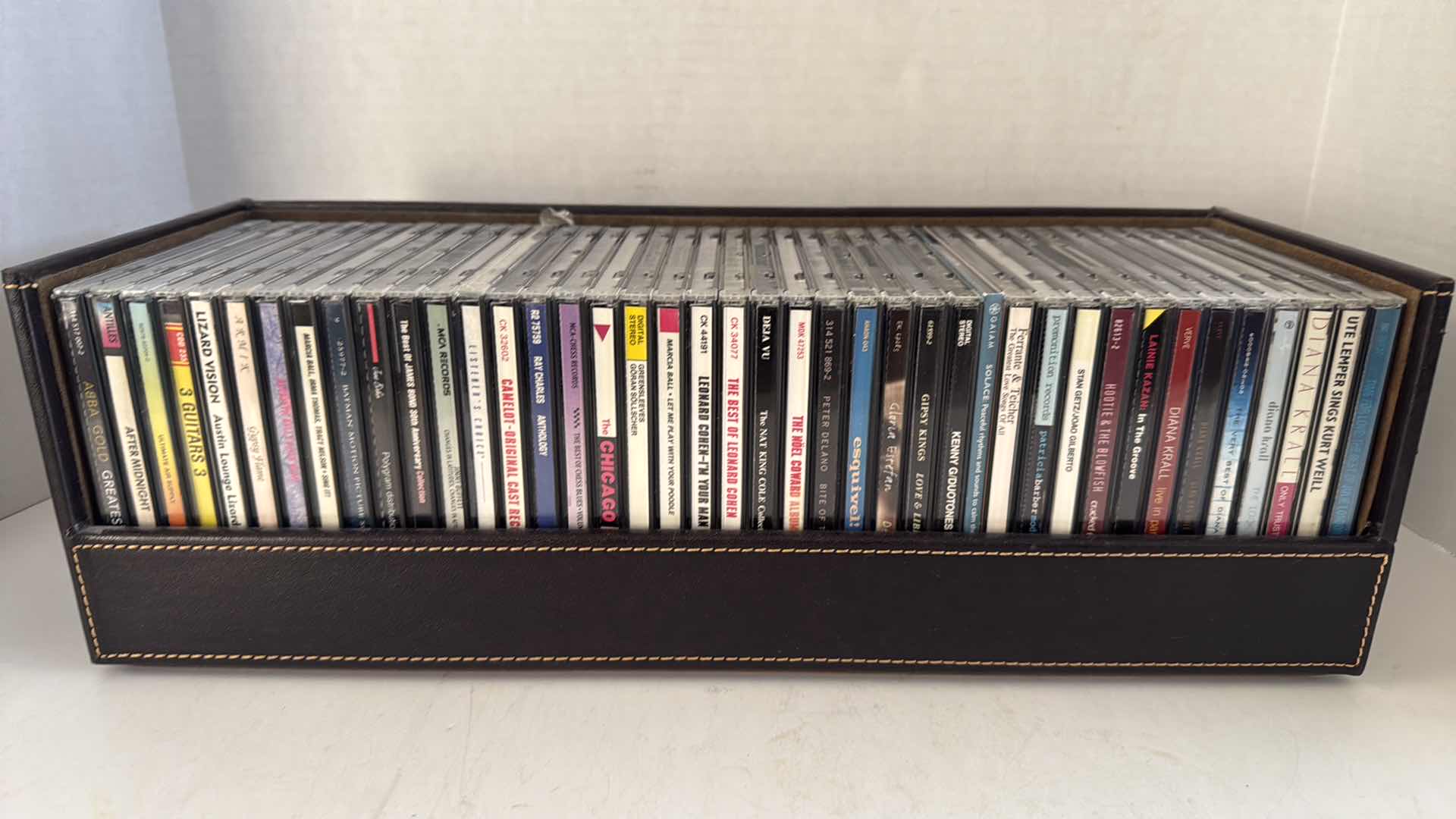 Photo 1 of ASSORTED CDS, VARIOUS ARTISTS IN LEATHER CASE