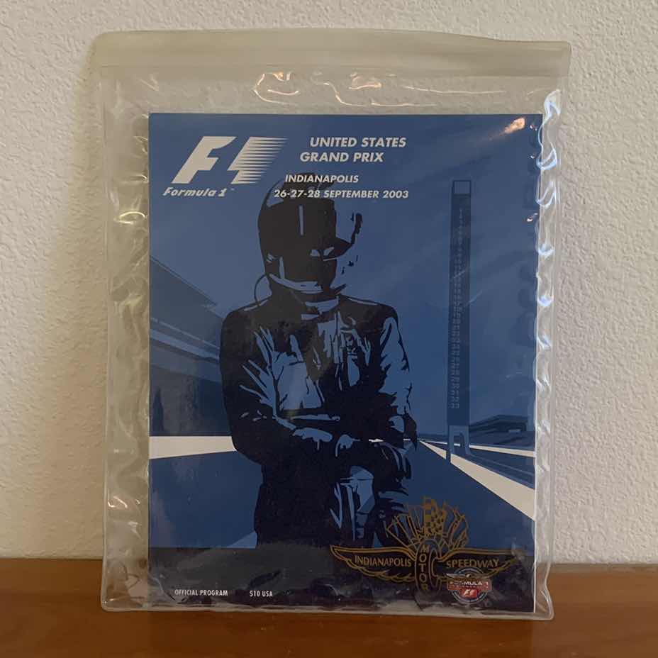 Photo 1 of F1 FORMULA 1 GRAND PRIX OFFICIAL PROGRAM YEAR 2003 IN PLASTIC SLEEVE