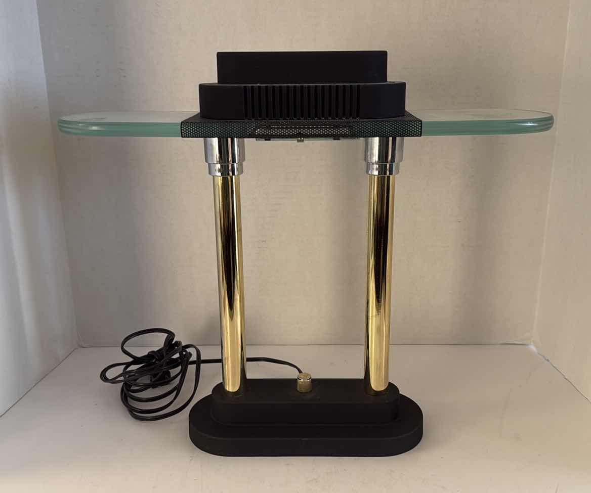 Photo 1 of BANKERS DESK LAMP 15” X H 17”