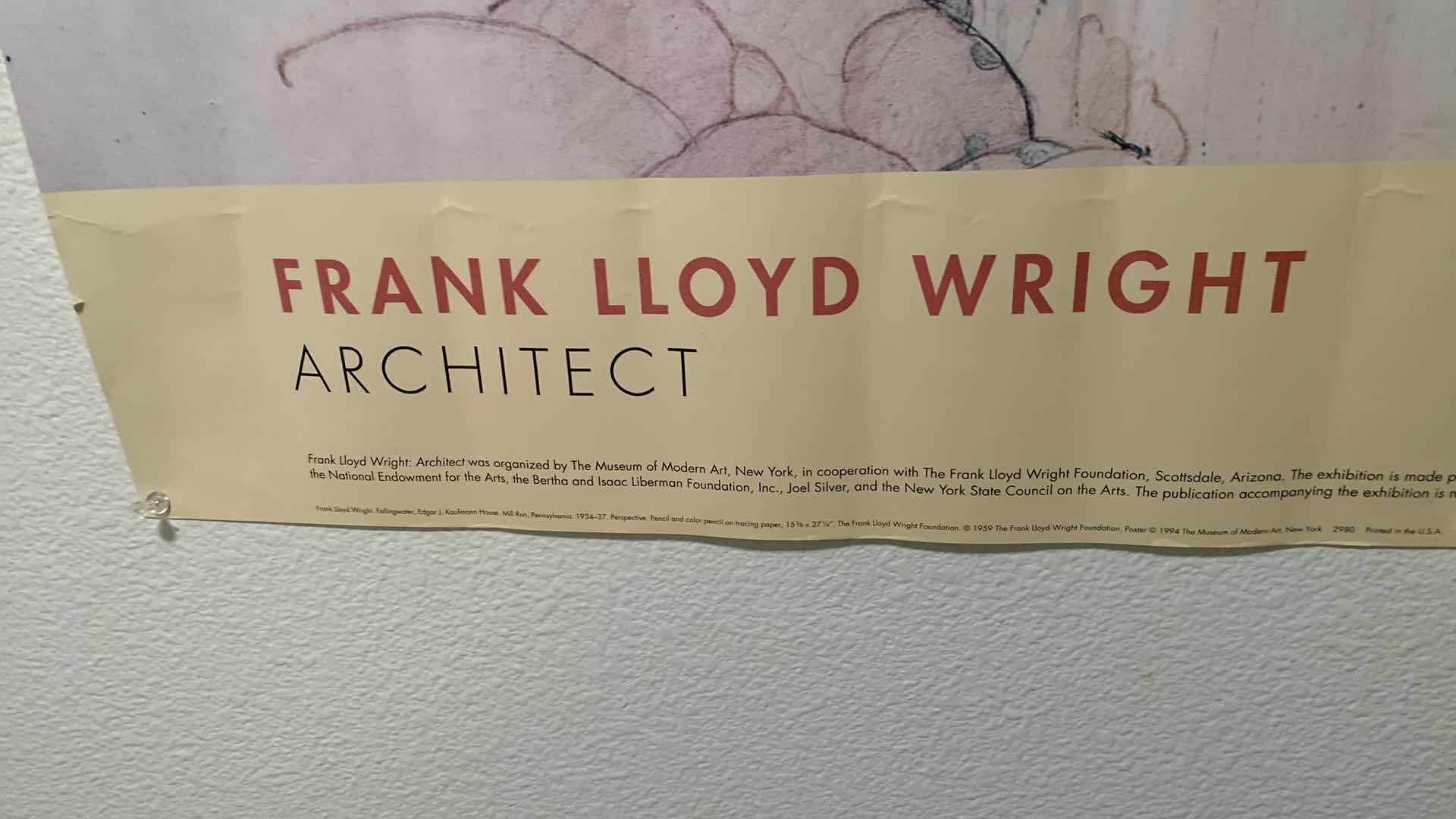 Photo 2 of VINTAGE FRANK LLOYD WRIGHT POSTER 1994