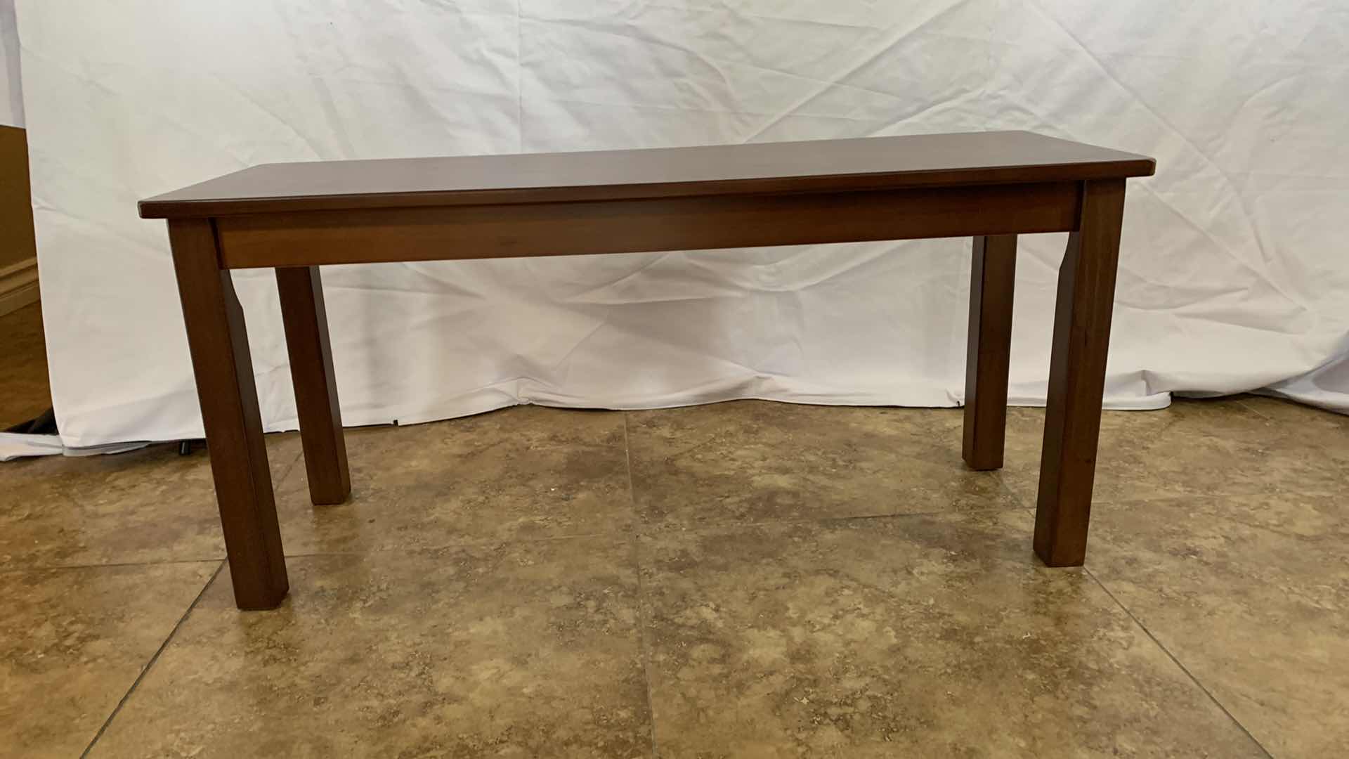 Photo 1 of MAHOGANY FINISH DINING BENCH 39” X 14” H 18”