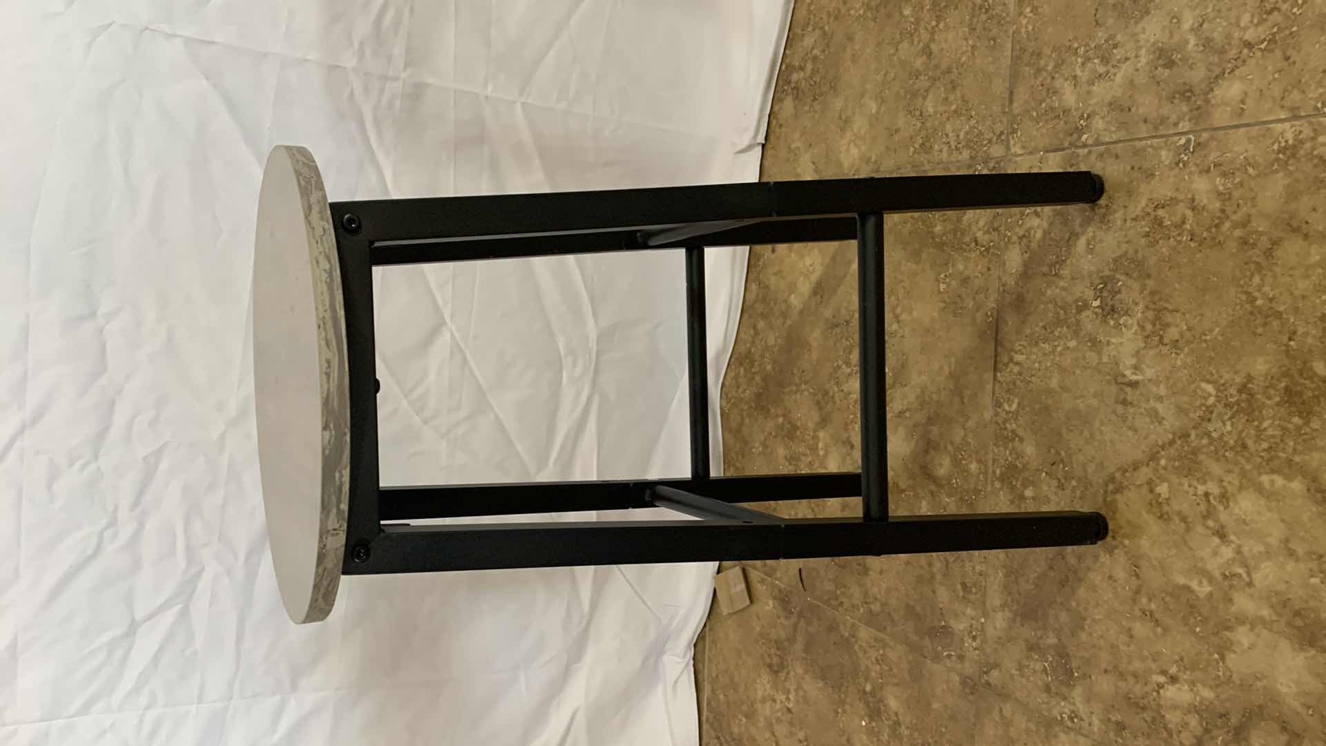 Photo 1 of STEEL AND WOODEN PUB HEIGHT BAR STOOL 25” TALL