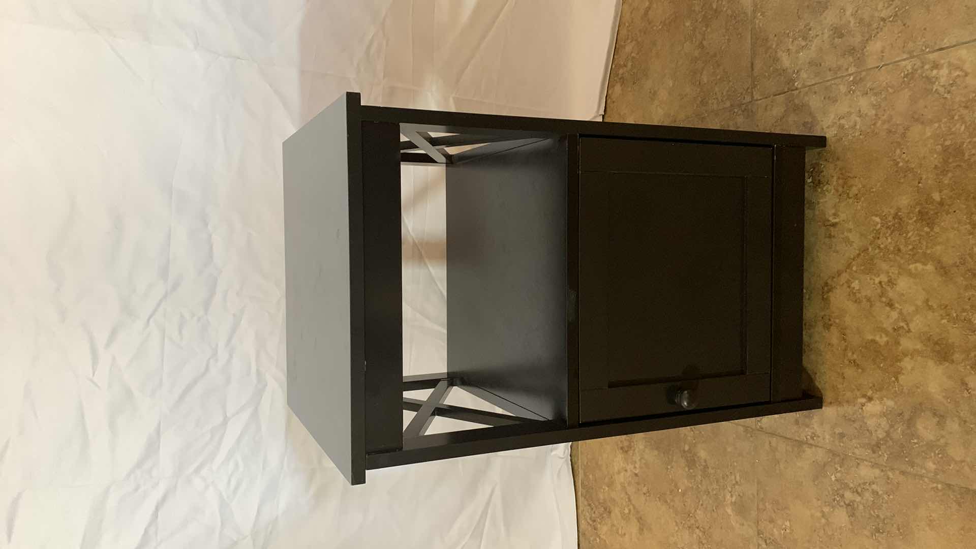 Photo 1 of OXFORD WOODEN END TABLE WITH CABINET 16” X 16” H 26”