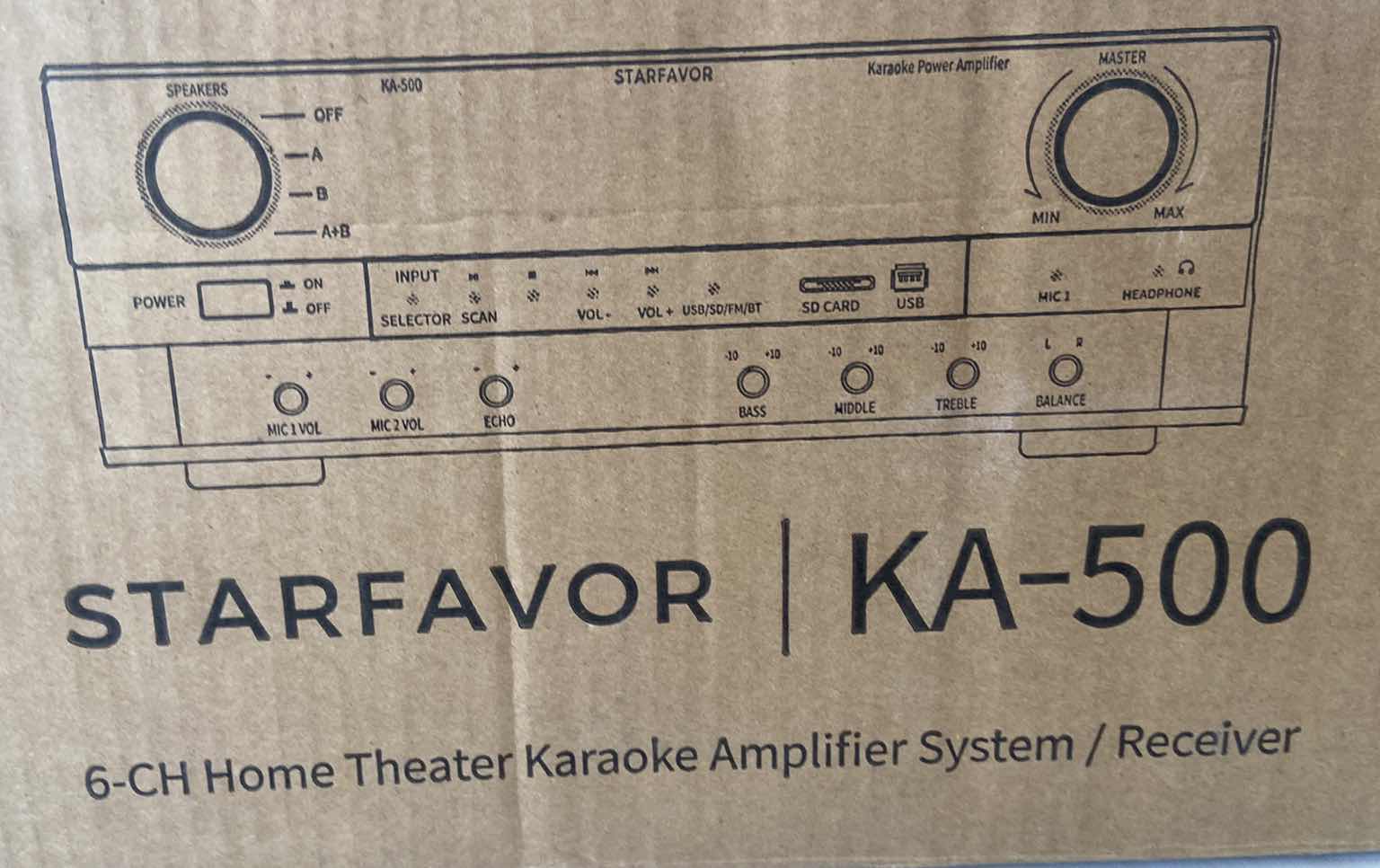 Photo 3 of STARFAVOR KA-500 6 CHANNEL THEATER KARAOKE AMPLIFIER