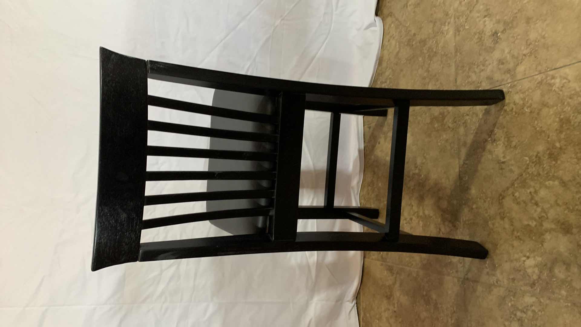 Photo 3 of LINON FAUX LEATHER SLAT BACK CHAIR 37” TALL