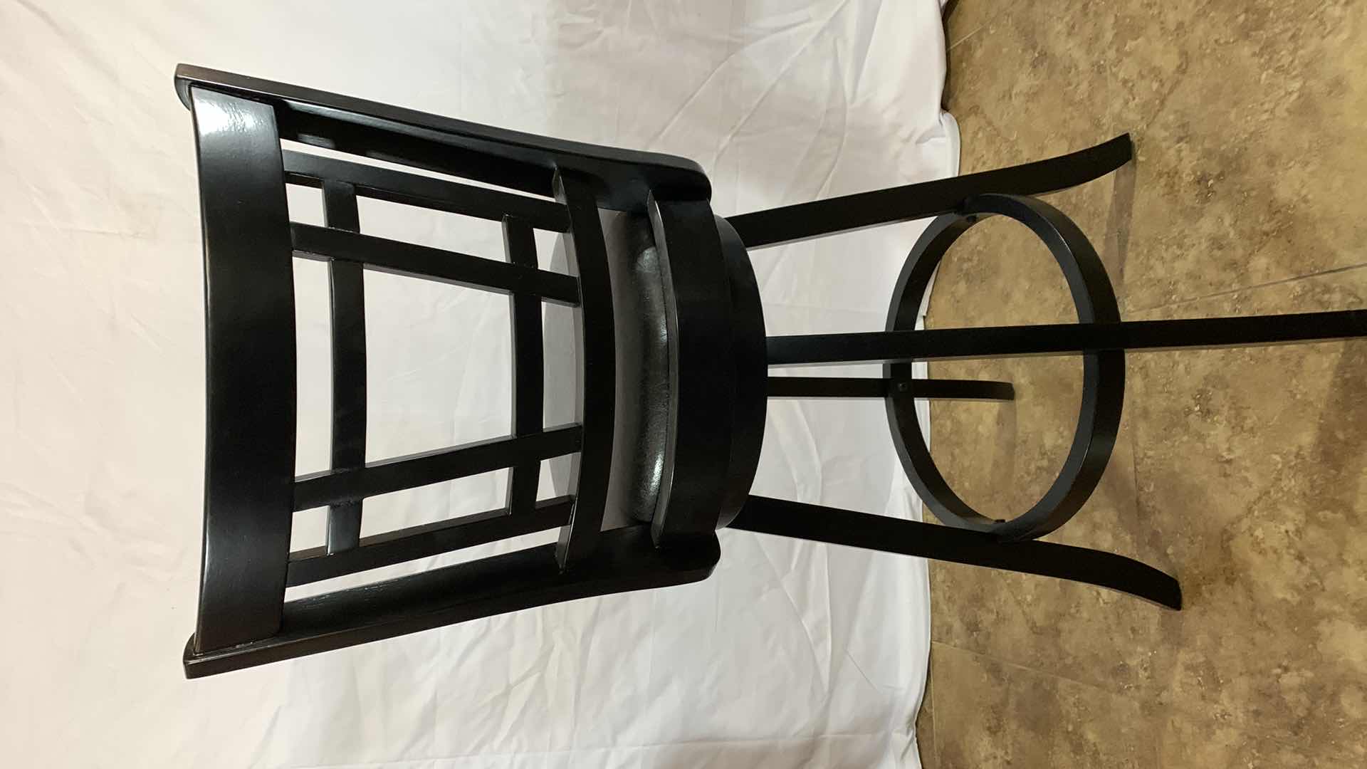 Photo 1 of WOODEN SWIVEL BAR STOOL 43” TALL