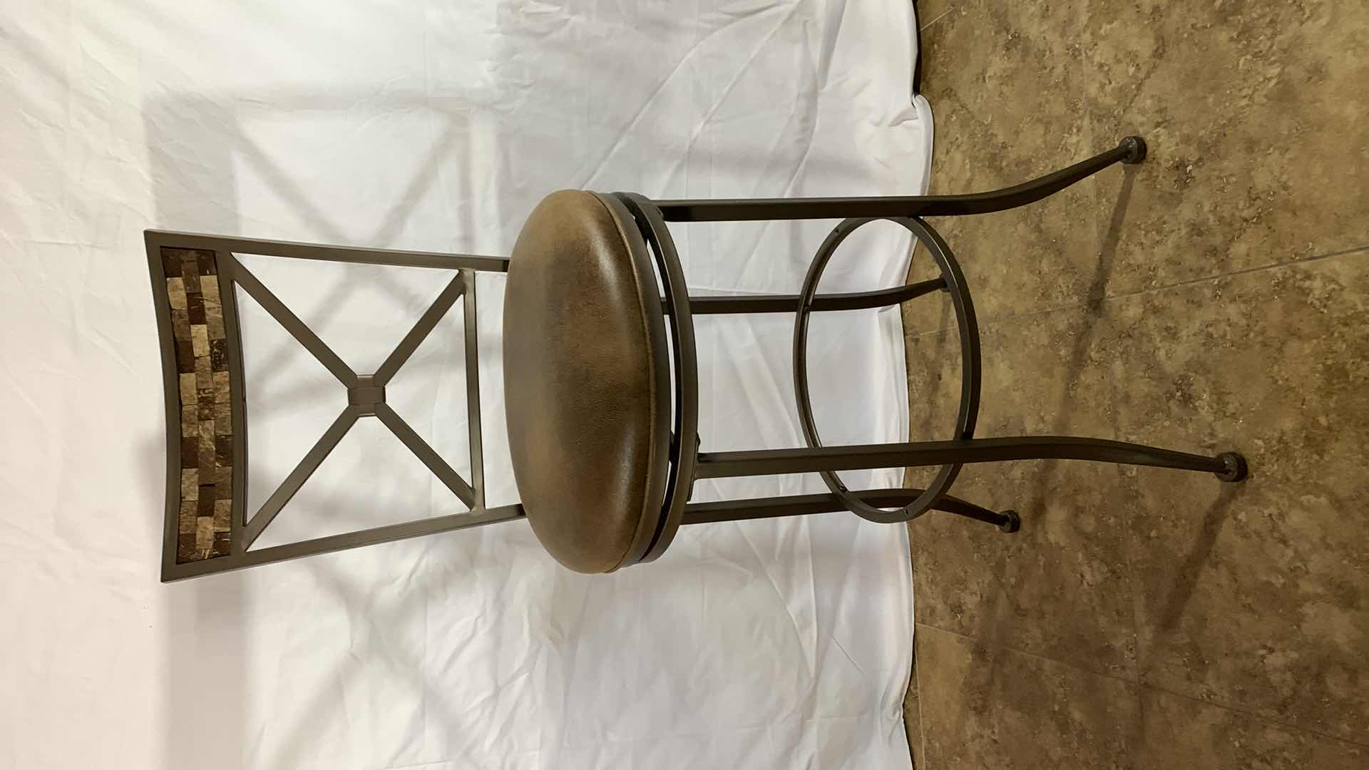 Photo 1 of HILLSDALE FURNITURE COMPTON METAL COUNTER HEIGHT SWIVEL STOOL 46” TALL