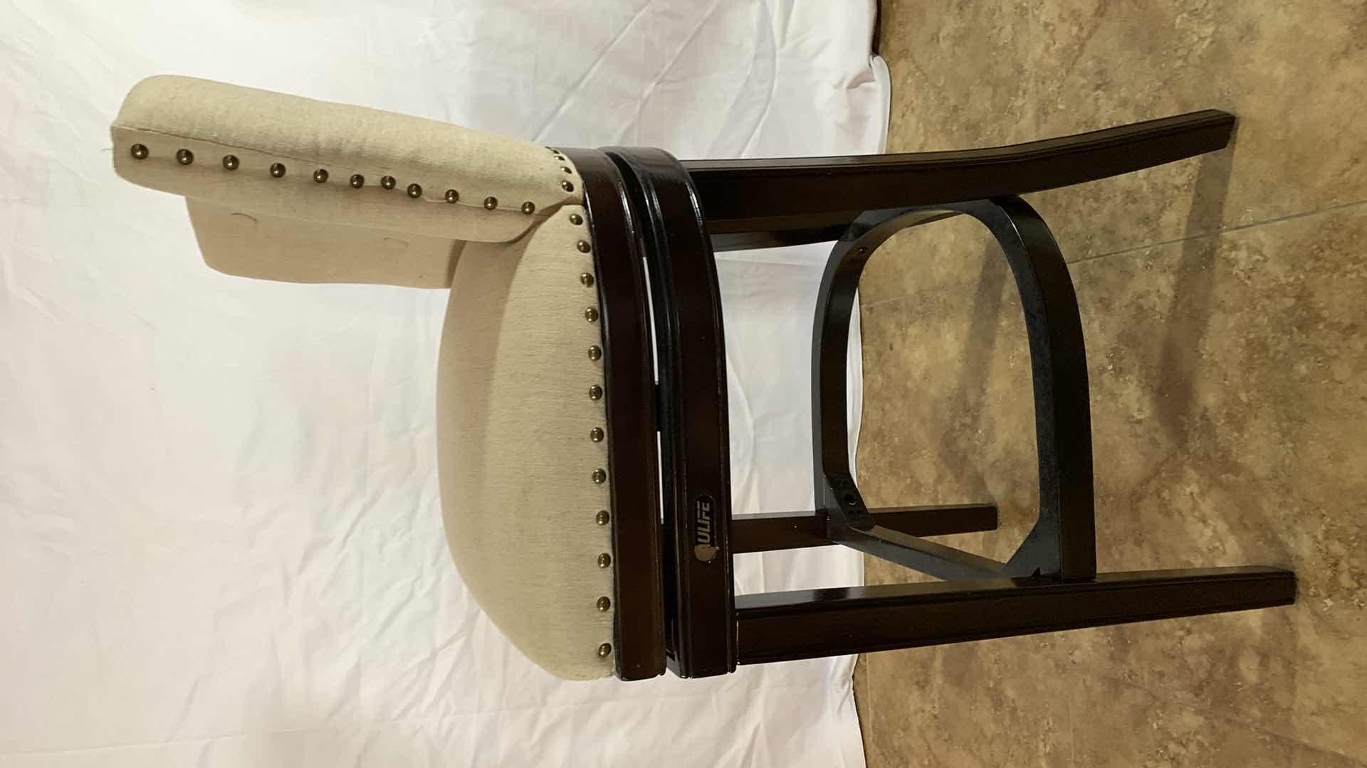 Photo 2 of AULIFE SWIVEL UPHOLSTERED STYLE COUNTER STOOL WITH NAILHEAD TRIM 39” TALL