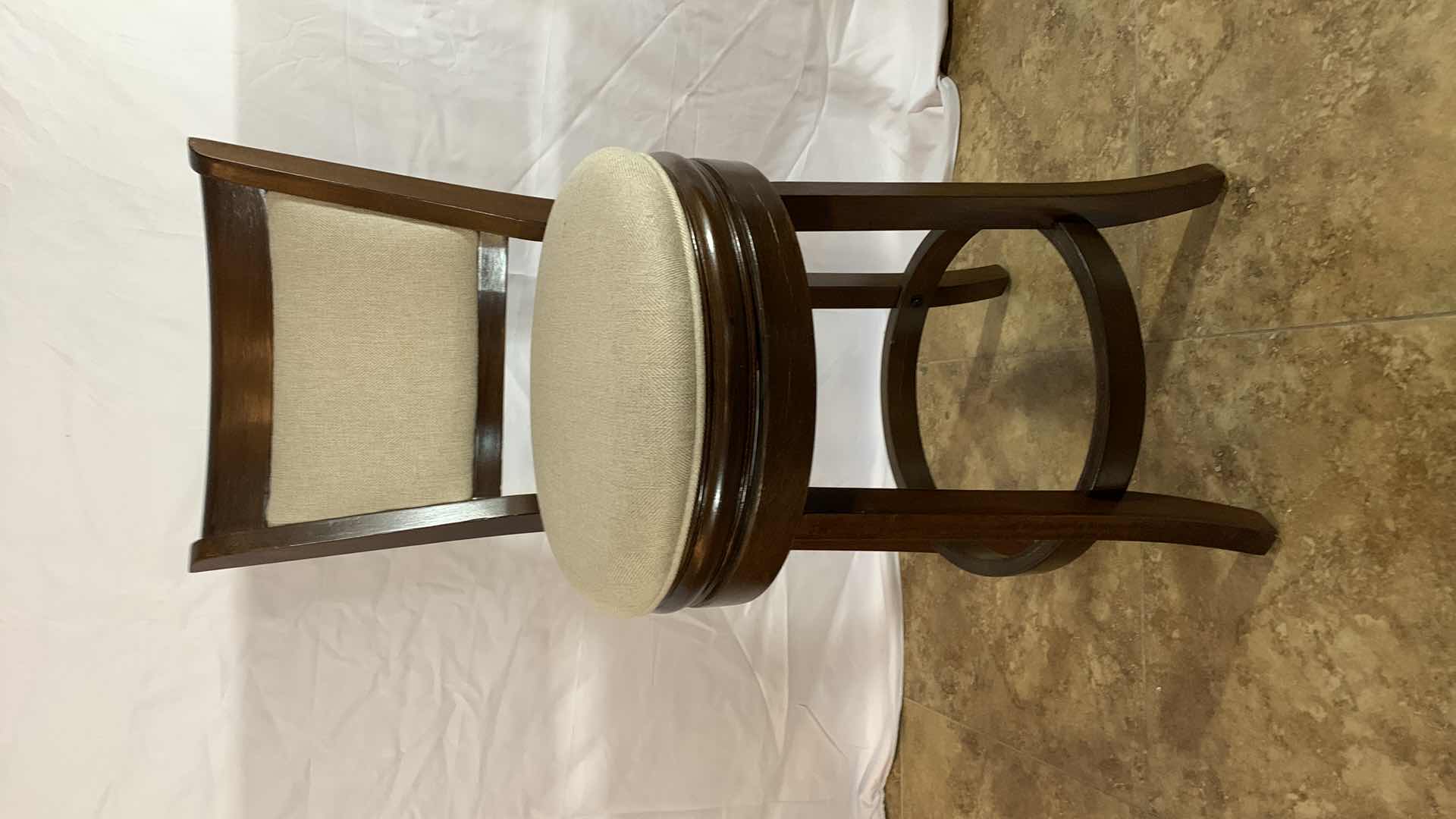 Photo 1 of BRISTOL SWIVEL UPHOLSTERED COUNTER STOOL 38” TALL