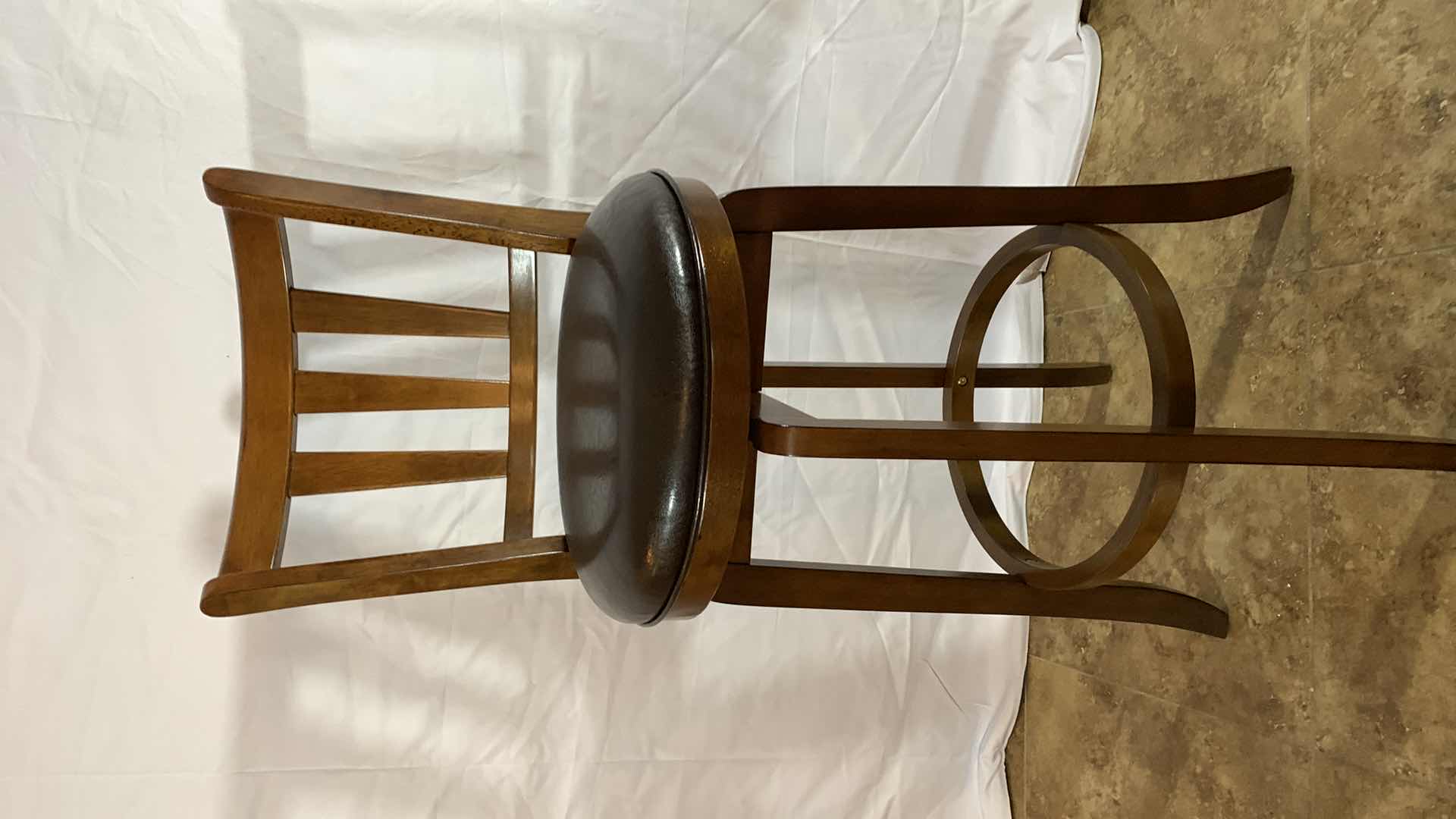 Photo 1 of HILLSDALE PRESQUE ISLE WOOD SWIVEL STOOL 39” TALL