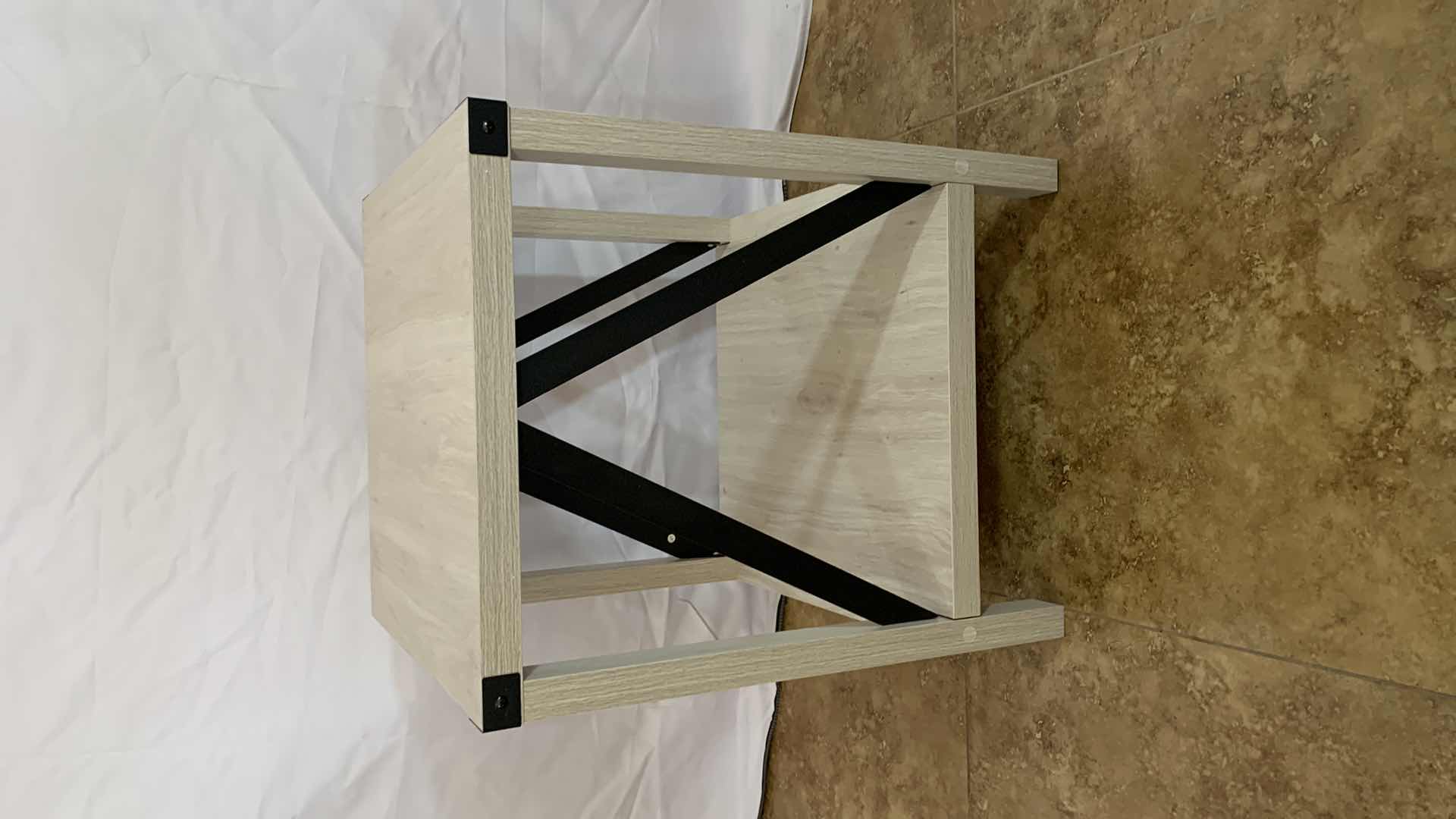 Photo 1 of SQUARE END TABLE WITH METAL ACCENTS 18” X 18” H 22”