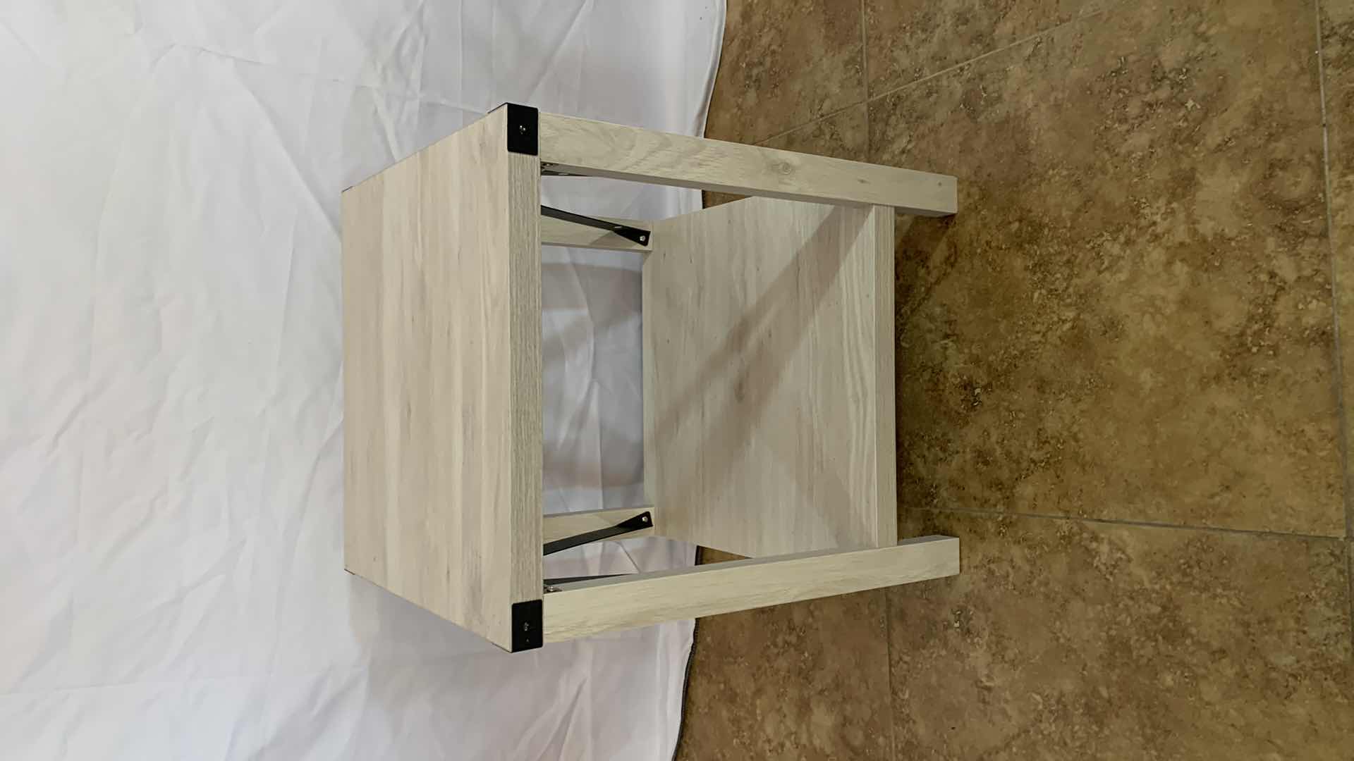 Photo 2 of SQUARE END TABLE WITH METAL ACCENTS 18” X 18” H 22”