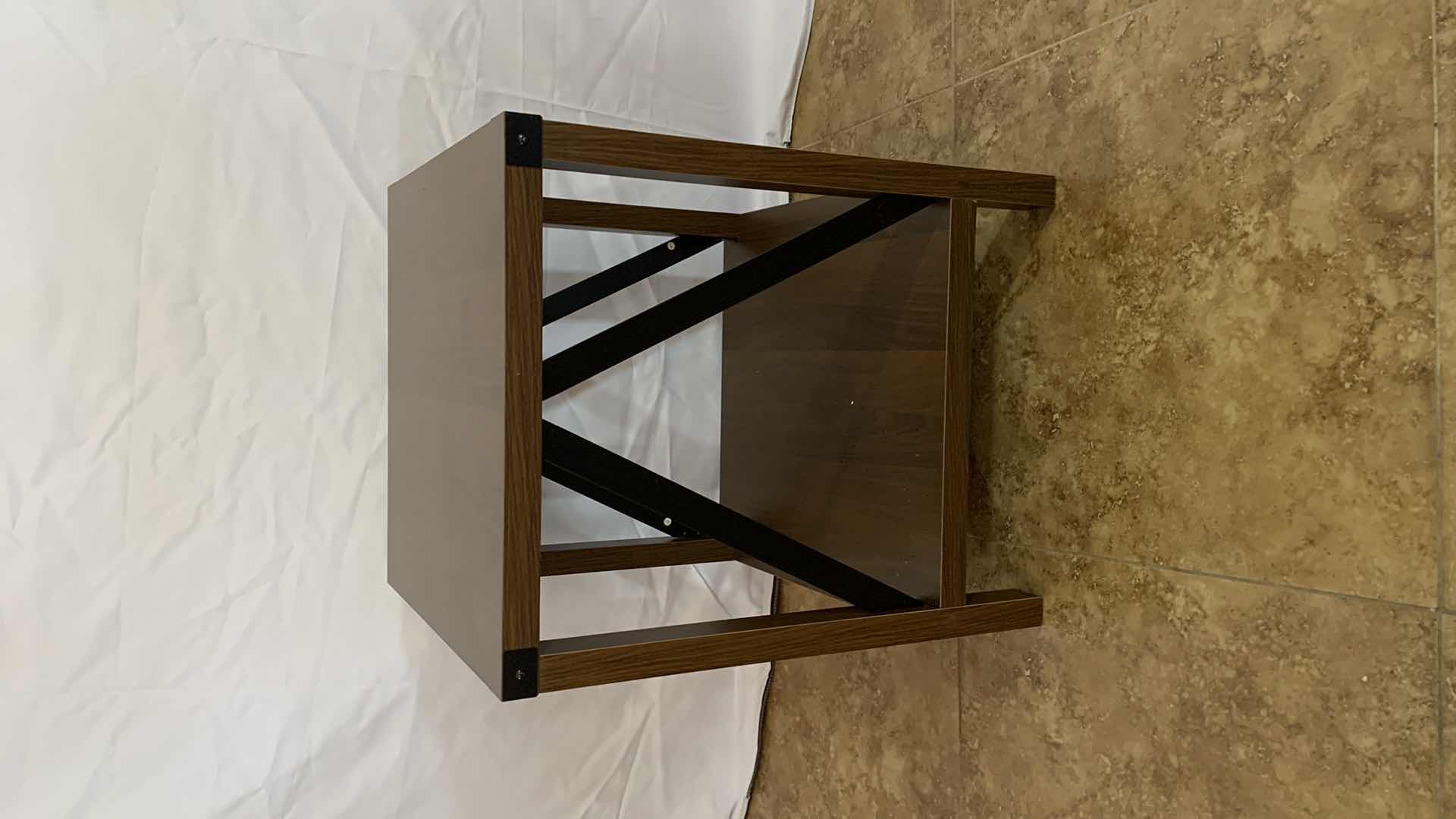 Photo 1 of SQUARE END TABLE WITH METAL ACCENTS 18” X 18” H 22”