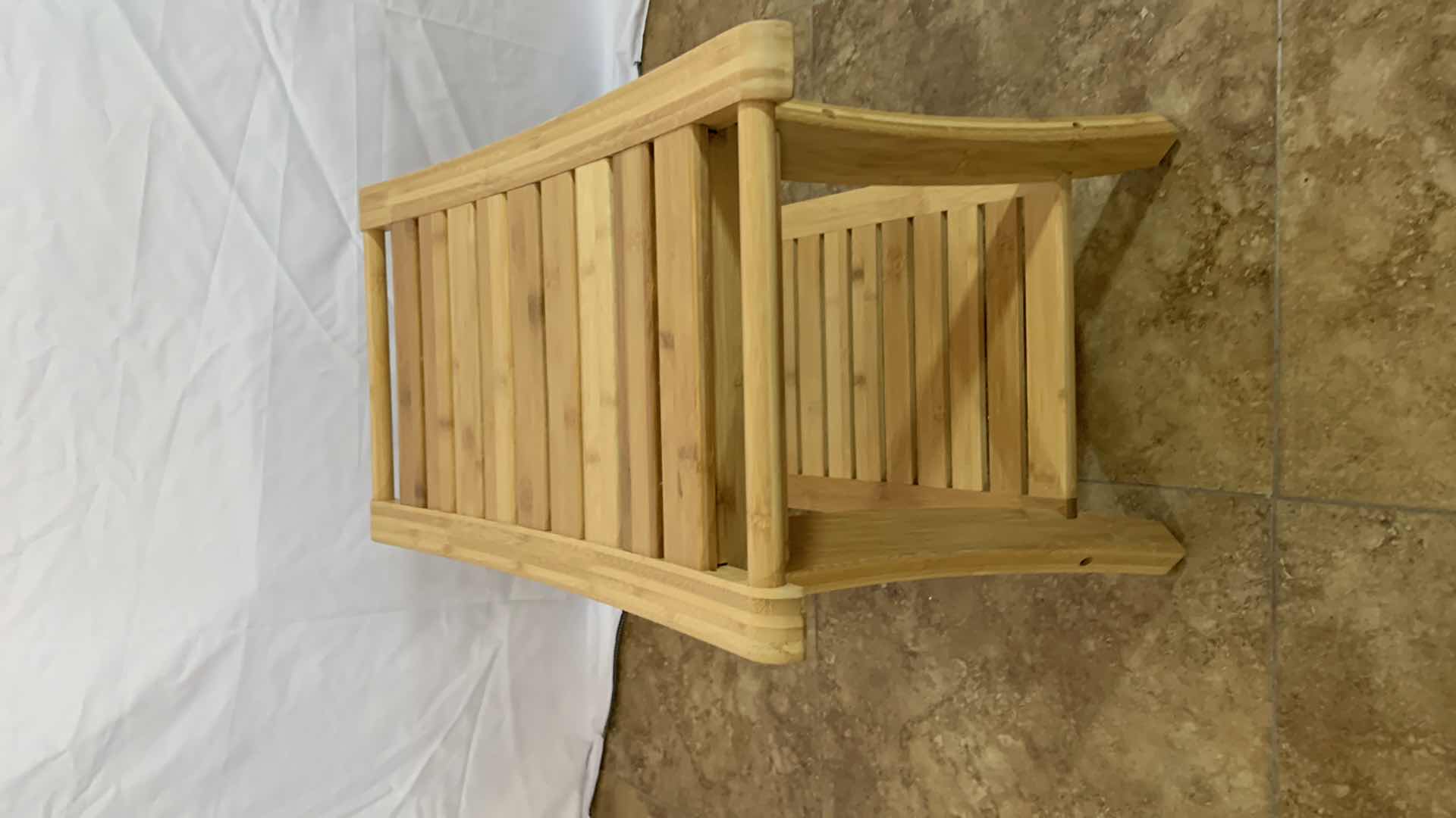 Photo 2 of BAMBOO SHOWER STOOL 24” X 23” H 18”