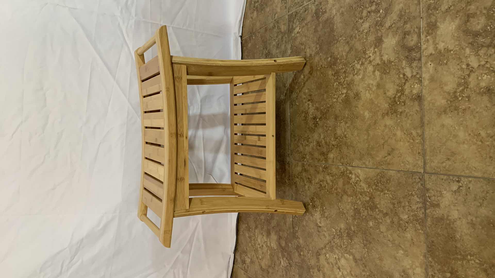 Photo 1 of BAMBOO SHOWER STOOL 24” X 23” H 18”